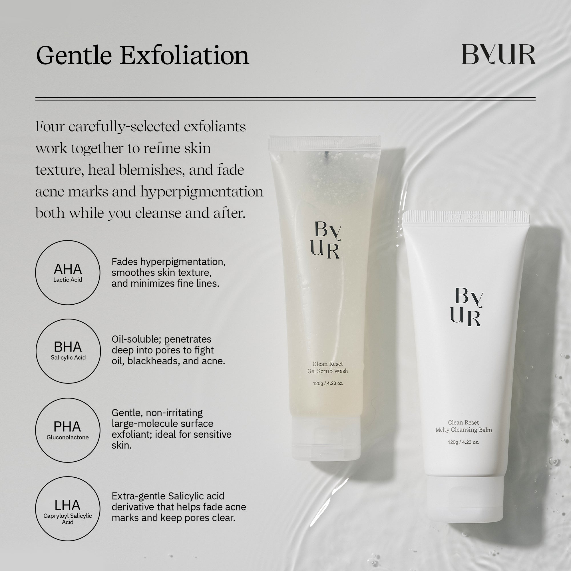 ByUR Clean Reset Melty Cleansing Balm + Gel Foam Wash Set