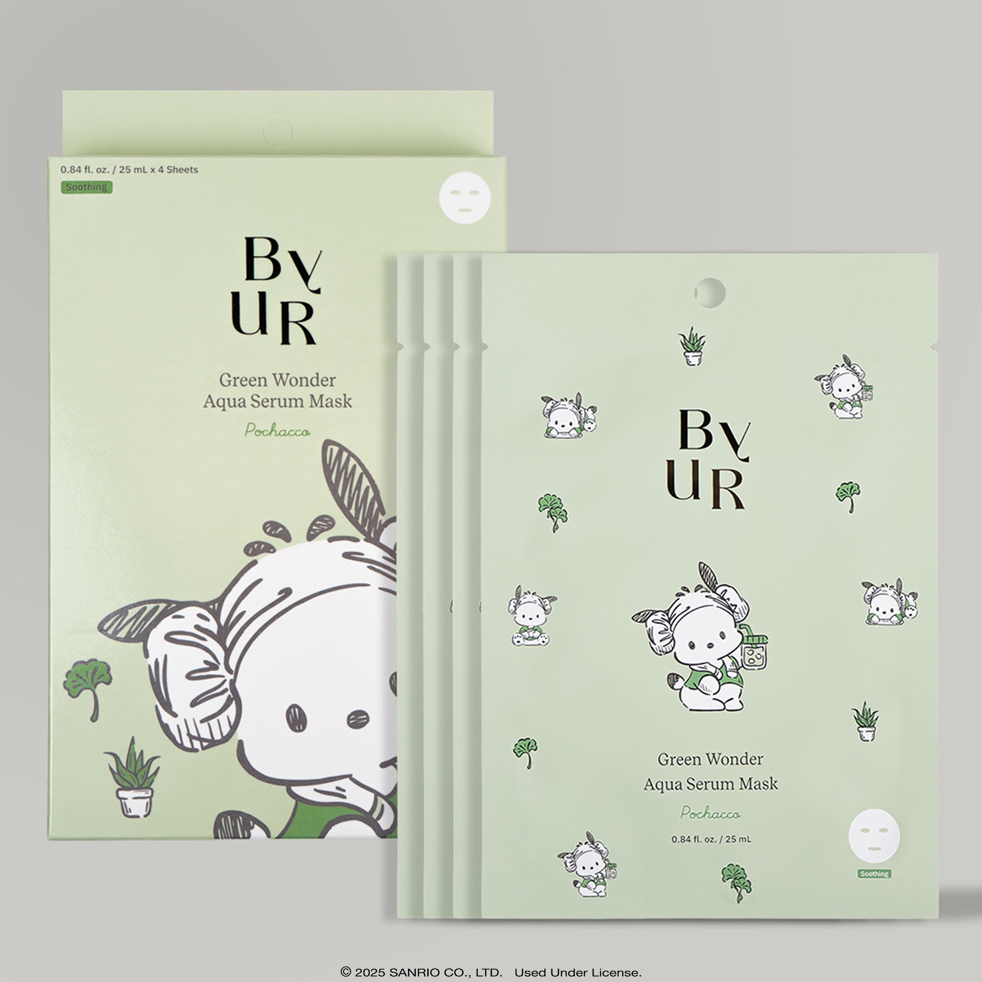 ByUR Green Wonder Aqua Serum Mask [Sanrio K-Spa Edition - Pochacco™]